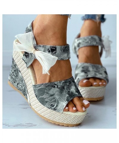 Women's Platform Wedges Sandals,Walking Chunky Wedge Sandals Beach Bohemian (wedges sandals6-Green, 7.5) Black 7 $17.25 Athle...