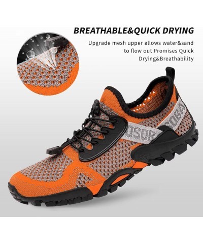 Water Shoes Women Men Quick Drying Swim Beach Aqua Shoes for Water Sport Diving Hiking Sailing Travel Grey/Orange $22.79 Outd...