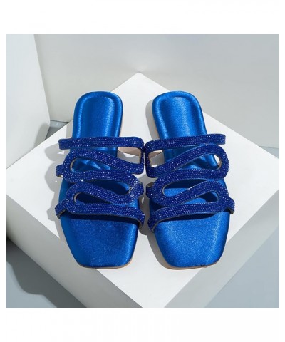 Sandals For Women White Flats Shoes Women Sandals Heels Dressy Flats For Women Dressy Comfortable Womens Blue-k $12.46 Sandals