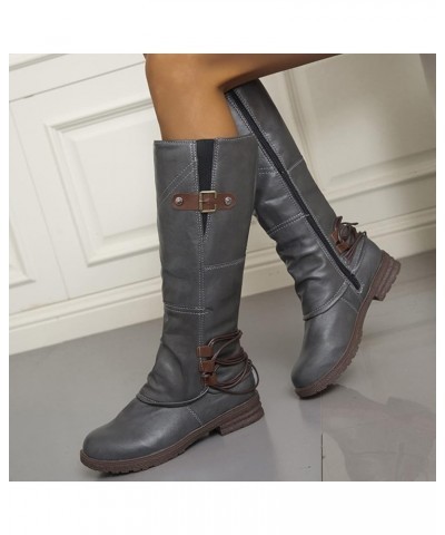 Black Platform Boots, Short Booties, Winter Boots Gogo Boots for Women Snow Boots Classic Mid Calf Boots Grey 3 $24.07 Boots