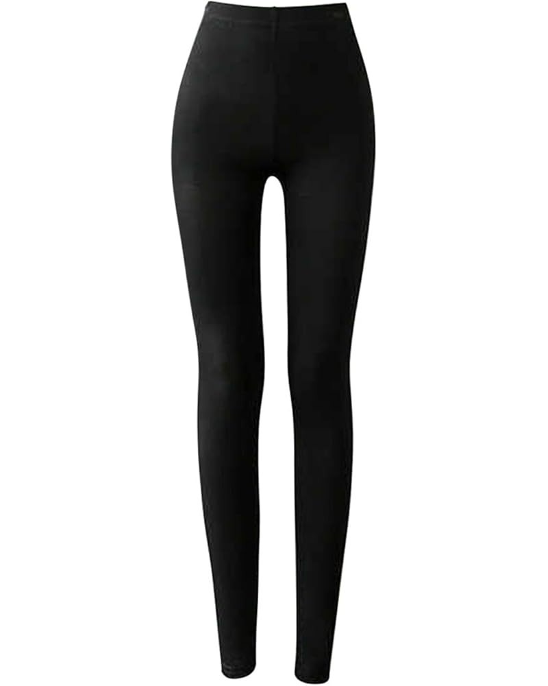 Women's Warm Leggings Plus Size High Waisted Hip Lifting Stretch Slim Faux Denim Yoga Pants Fitness Bottom Black-c $20.88 Out...