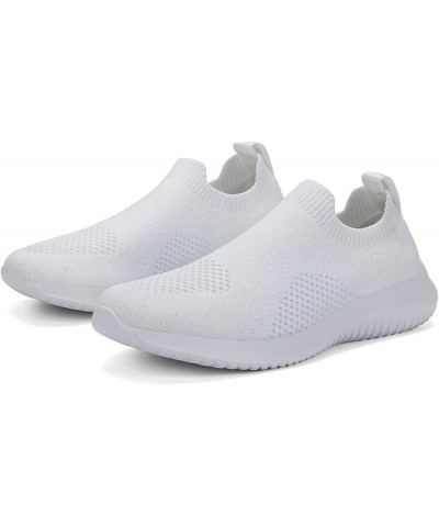 Womens Training Shoes Christmas, Womens Walking Shoes Slip on Sneakers Athletic Lady Girls Mesh Platform Work Shoes A-white $...