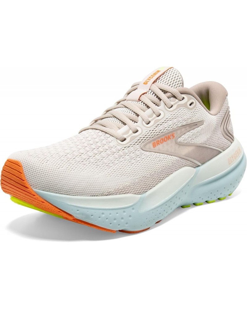 Women's Glycerin 21 Neutral Running Shoe Coconut/Aqua/Autumn Sunset $49.49 Athletic Shoes