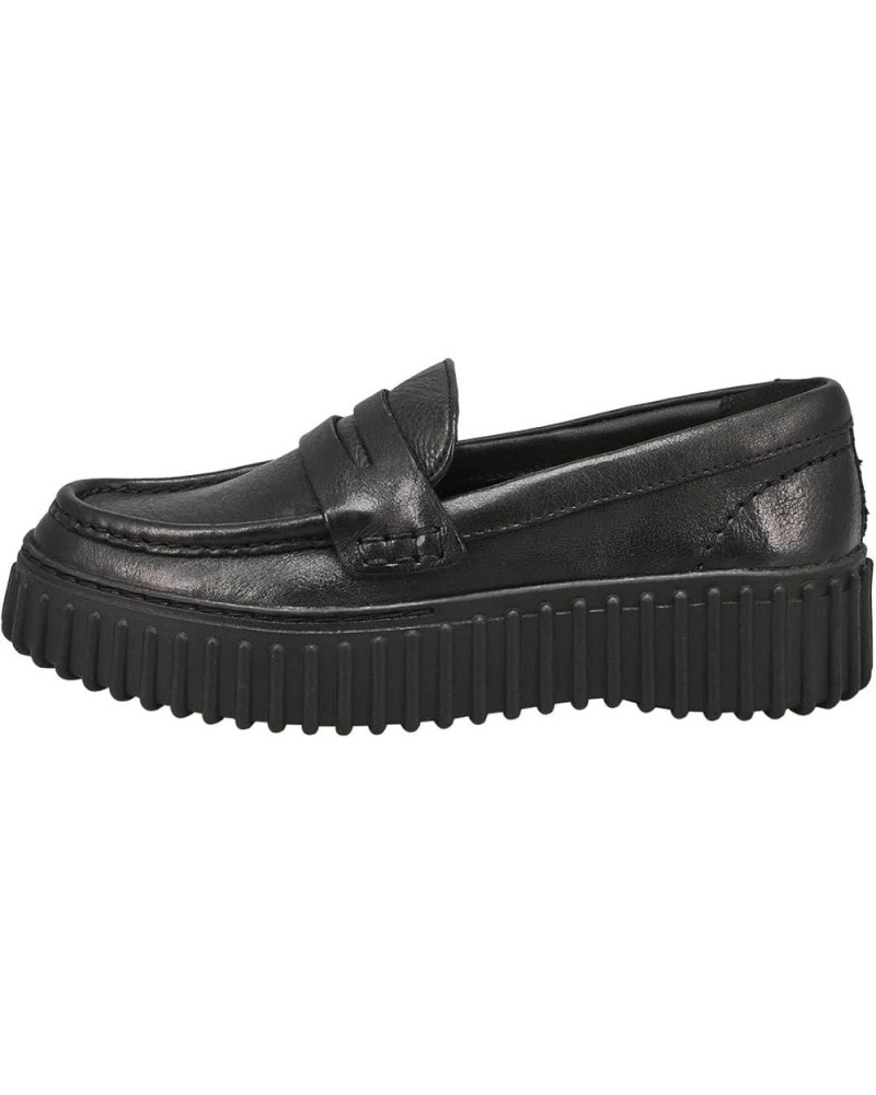 Womens Torhill Penny Black Leather $60.76 Loafers & Slip-Ons