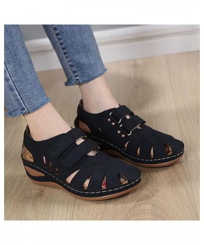 Women Orthopedic Sandals Orthopedic Walking Shoes Wide Black Sandals for Women Chunky Black Heels Plantar Fasciitis Sandals L...