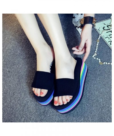 Sandals Women Slides Womens Slide Slippers Women's Platform Beach Heel Wedge Bath Shoes Fashion Slippers High Sandals Women's...