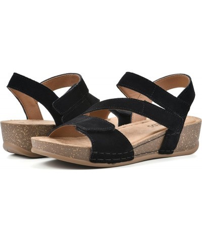 Women's Fern Wedge Sandal Black/Suede $21.16 Sandals