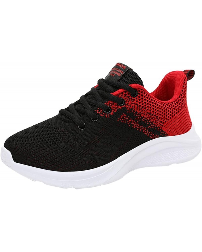 Mens High Top Sneakers, Women's Air Cushion Slip-On Walking Shoes, Casual Mesh Fashion Sneakers Gift Z 01-red $17.39 Athletic...