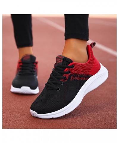 Mens High Top Sneakers, Women's Air Cushion Slip-On Walking Shoes, Casual Mesh Fashion Sneakers Gift Z 01-red $17.39 Athletic...