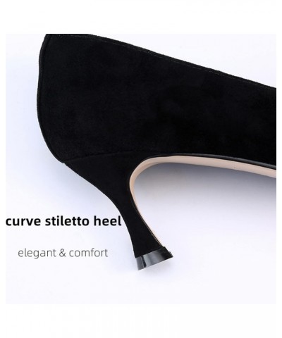 Women Stiletto Heels Pumps Breathable Foam Pointed Toe High Heels Pumps 3 inches Black Sexy Wedding Shoes Comfortable High He...