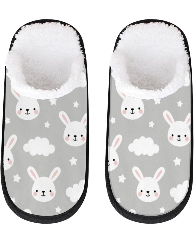 Bunny Sweet Rabbit Cozy Plush Lined Slippers - Cute Designs, Durable & Non-Slip Soles - Women's & Men's Indoor House Slippers...