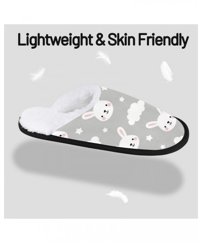 Bunny Sweet Rabbit Cozy Plush Lined Slippers - Cute Designs, Durable & Non-Slip Soles - Women's & Men's Indoor House Slippers...