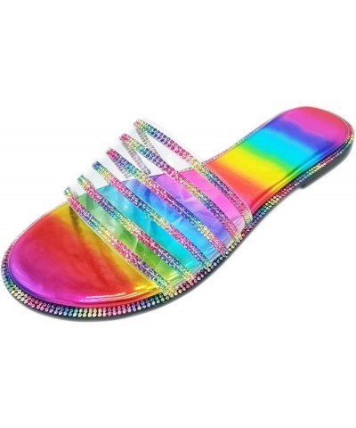 Dudes Slippers for Women Summer Slippers Crystal Women Flat Retro Sandals Shoes Fashion Ladies Casual Women's Multicolor $17....