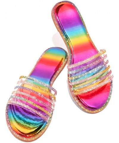 Dudes Slippers for Women Summer Slippers Crystal Women Flat Retro Sandals Shoes Fashion Ladies Casual Women's Multicolor $17....