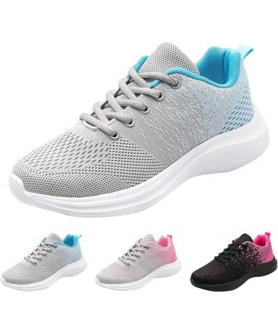 Sneakers for Women Breathable Sneakers Canvas Sneakers Slip On Athletic Trainers Z 01-blue $14.77 Athletic Shoes