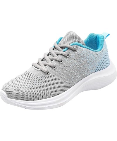 Sneakers for Women Breathable Sneakers Canvas Sneakers Slip On Athletic Trainers Z 01-blue $14.77 Athletic Shoes