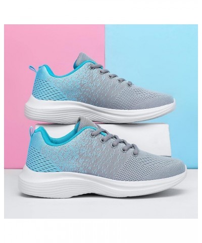 Sneakers for Women Breathable Sneakers Canvas Sneakers Slip On Athletic Trainers Z 01-blue $14.77 Athletic Shoes