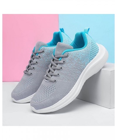 Sneakers for Women Breathable Sneakers Canvas Sneakers Slip On Athletic Trainers Z 01-blue $14.77 Athletic Shoes