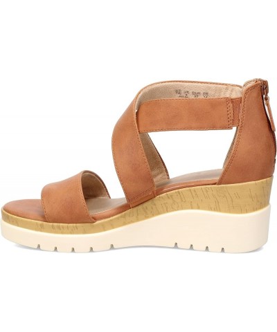 Women Soul Goodtimes Crisscross Strappy Wedge Sandal Toffee $25.46 Sandals