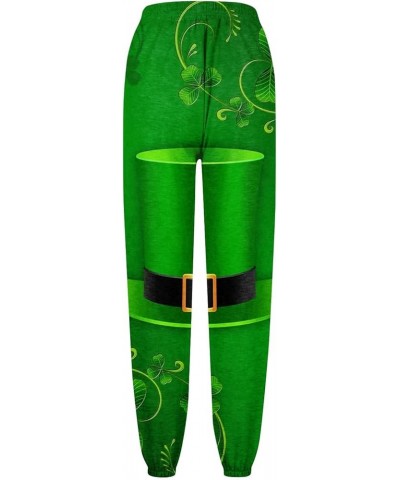 Womens Cargo Sweatpants Elastic Loose Pants St. Patrick's Day Lounge Jogger Pants Athletic Warm Casual Sweat Pants 1-army Gre...