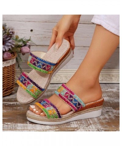 Women Sandals Fashion New Pattern Breathable Open Toe Wedge Comfortable And Versatile Summer Dressy Sandals for Women Hot Pin...