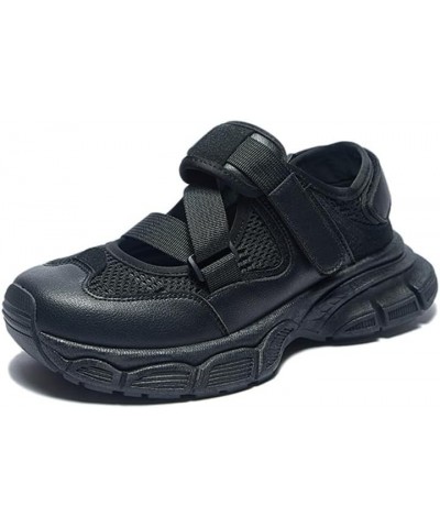 Women's Sport Sandals Closed Toe Walking Sandal Comfortable Hiking Athletic Outdoor Water Shoes Black $16.80 Athletic Shoes