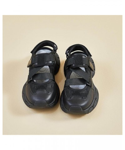 Women's Sport Sandals Closed Toe Walking Sandal Comfortable Hiking Athletic Outdoor Water Shoes Black $16.80 Athletic Shoes