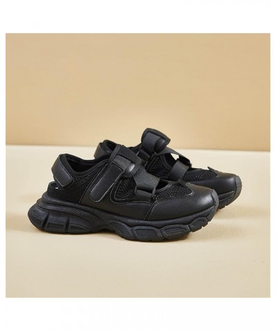 Women's Sport Sandals Closed Toe Walking Sandal Comfortable Hiking Athletic Outdoor Water Shoes Black $16.80 Athletic Shoes