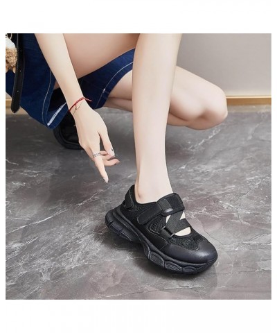 Women's Sport Sandals Closed Toe Walking Sandal Comfortable Hiking Athletic Outdoor Water Shoes Black $16.80 Athletic Shoes