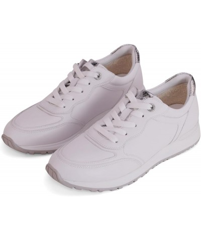 Women Fashion Sneakers, Genuine Leather Casual Sneakers, Comfortable Tennis Running Shoes, Non-Slip Memory Foam Sneaker White...