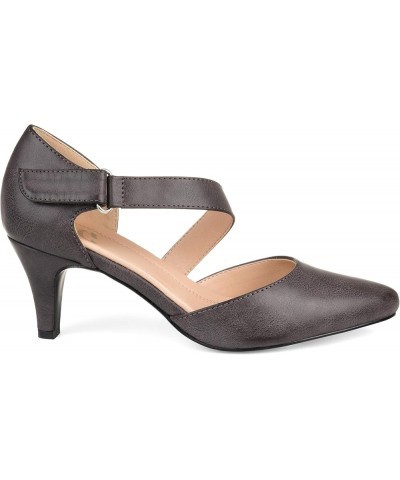 Brinley Co. Womens Tassi Comfort-sole D'orsay Cross-strap Pumps Taupe $32.22 Pumps