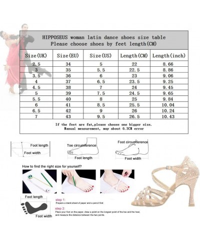 Women's Latin Dance Shoes Ballroom Party Tango Performance Shoes,Model YCL162 Silver-2.95inch Heel $29.63 Athletic Shoes