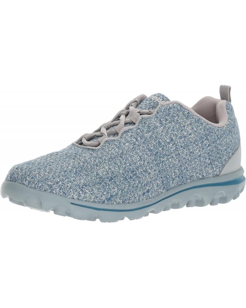 Womens Travelactiv Woven Walking Shoe Denim/Grey $13.71 Fashion Sneakers