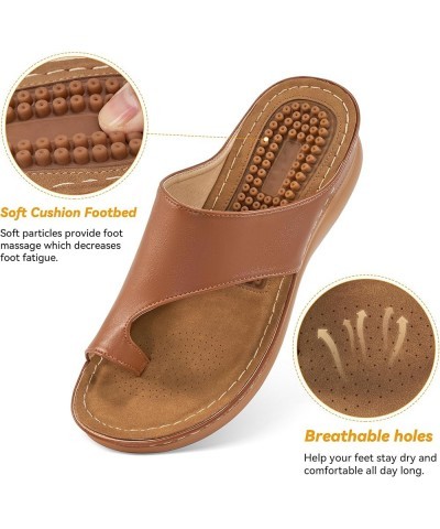 Orthopedic Wedge Sandals for Women: Comfortable Dressy Summer Sandals Women Comfortable Casual Walking Wedges Platform Brown ...