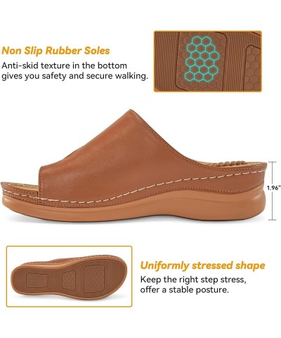 Orthopedic Wedge Sandals for Women: Comfortable Dressy Summer Sandals Women Comfortable Casual Walking Wedges Platform Brown ...