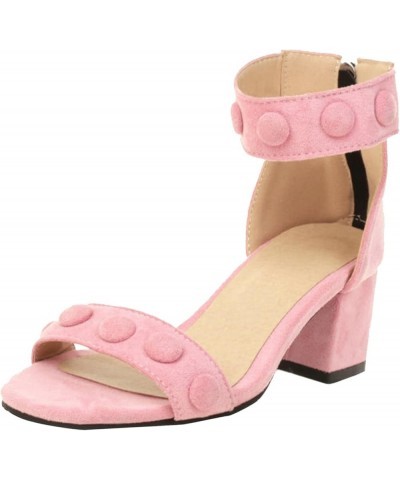 Women's Chunky Shoes Summer New Fish Mouth Sandals Thick Heel High Heel Back Zipper Simple Style Versatile Women Pink $28.00 ...