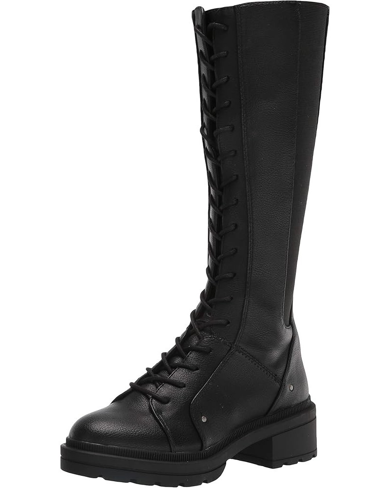 Women's ISSA Nome Pu Over-The-Knee Boot Black $18.98 Pumps