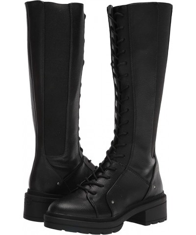 Women's ISSA Nome Pu Over-The-Knee Boot Black $18.98 Pumps