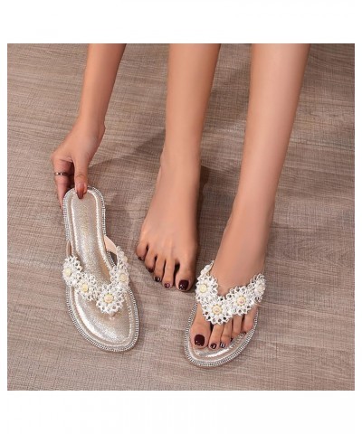 Rhinestone Sandals for Women Sparkly Sandals Women'S Rhinestone Flip Flops Flip Flops Women'S Summer Sandals Fashion Gold $16...