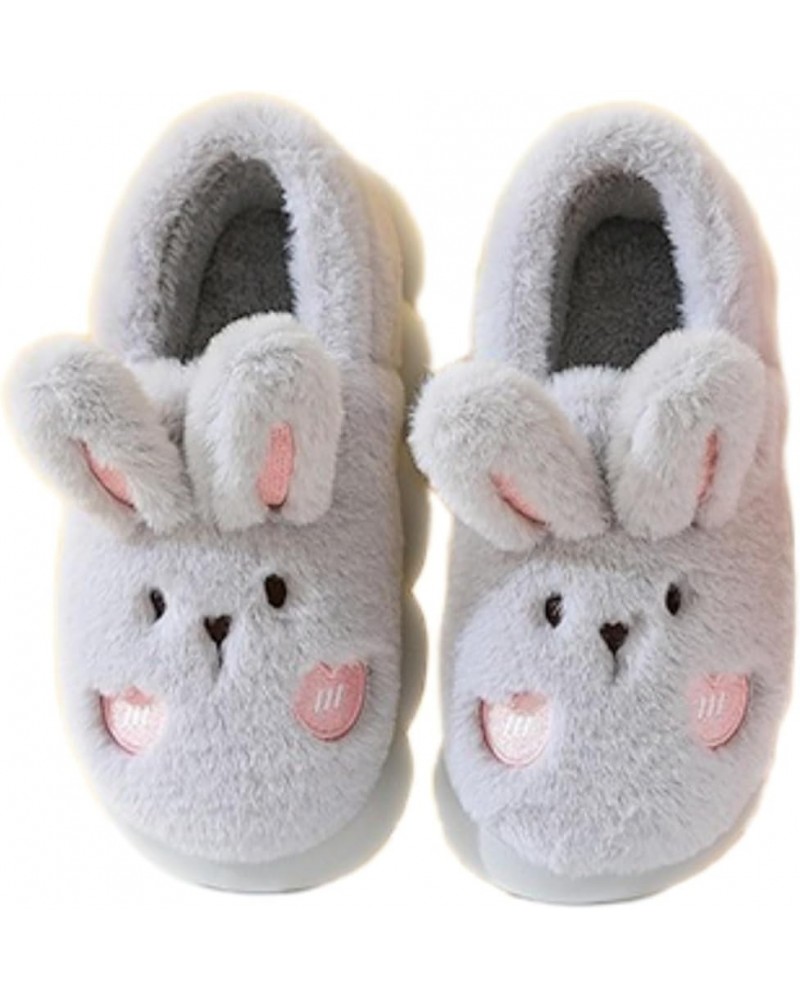 Slippers for Women, Thick Plush Bunny Slippers Boots For Women, Warm Fuzzy Comfy Indoor Shoes Grey $10.50 Boots