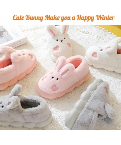 Slippers for Women, Thick Plush Bunny Slippers Boots For Women, Warm Fuzzy Comfy Indoor Shoes Grey $10.50 Boots