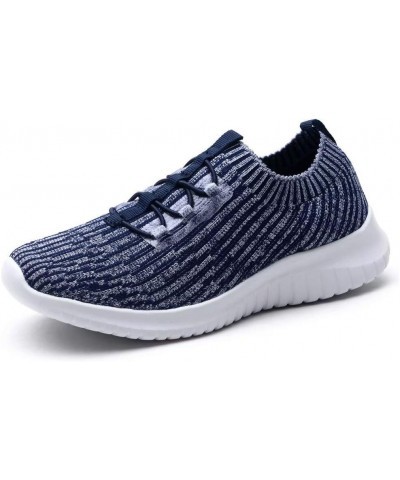 Women's Comfortable Walking Shoes - Tennis Athletic Casual Slip on Sneakers 2122 Navy $14.27 Athletic Shoes