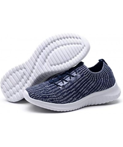 Women's Comfortable Walking Shoes - Tennis Athletic Casual Slip on Sneakers 2122 Navy $14.27 Athletic Shoes