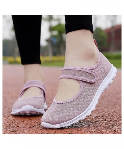 Sneakers for Women, Womens Flat Loafter Sneakers Slip On Breathable Hook Loop Mesh Shoes Fashion Casual Comfy Sneaker Purple ...