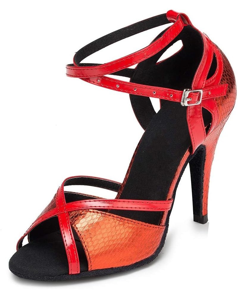 Women Ballroom Dance Shoes Latin Salsa Performance Dance Shoes,035-8.5 Nail heel,Red,5.5 US $31.34 Athletic Shoes