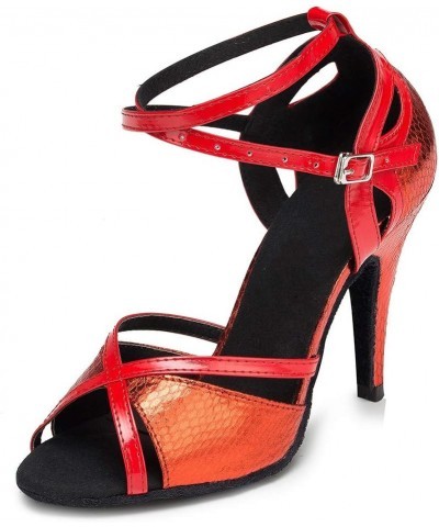 Women Ballroom Dance Shoes Latin Salsa Performance Dance Shoes,035-8.5 Nail heel,Red,5.5 US $31.34 Athletic Shoes