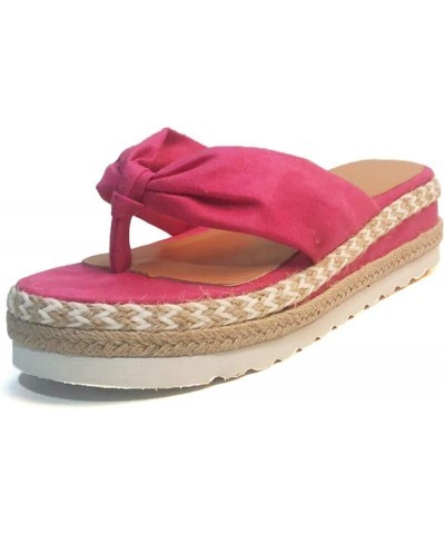 Fuzzy Flip Flop Slippers For Women Shoe Slippers Rhinestone Sandals Women'S Flip-Flops Shoes For Women Shoes Hot Pink 9 $10.9...