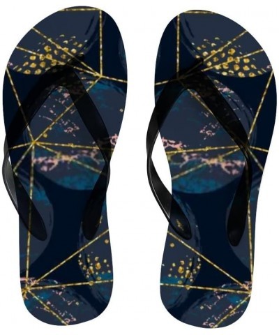 Women Casual Flip Flop Abstract Cosmic Pattern Dark Blue Thong Sandals Beach Summer Non-Slip Abstract Cosmic Pattern Dark Blu...