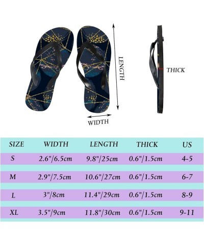 Women Casual Flip Flop Abstract Cosmic Pattern Dark Blue Thong Sandals Beach Summer Non-Slip Abstract Cosmic Pattern Dark Blu...