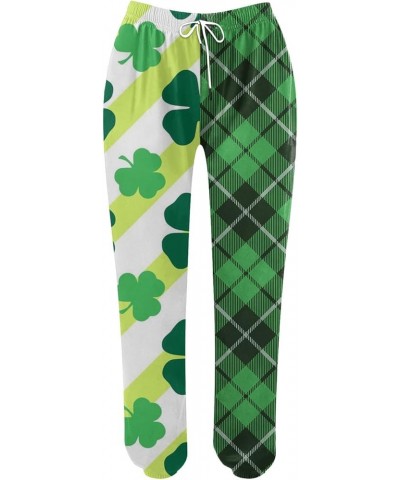 St Patricks Day Casual Pants Plus Size Women Pockets High Waist Sporty Gym Athletic Fit Jogger Womens Work Clothes Busin St P...